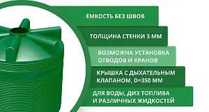 Вертикальная накопительная емкость V-8000 (Зеленый) 2